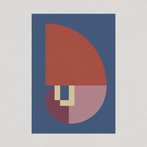 Aura N°2 abstract geometric spiral art print