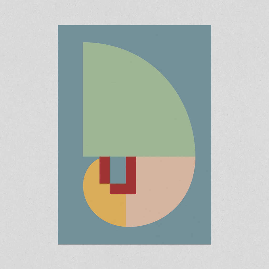 Aura N°4 abstract geometric spiral art print