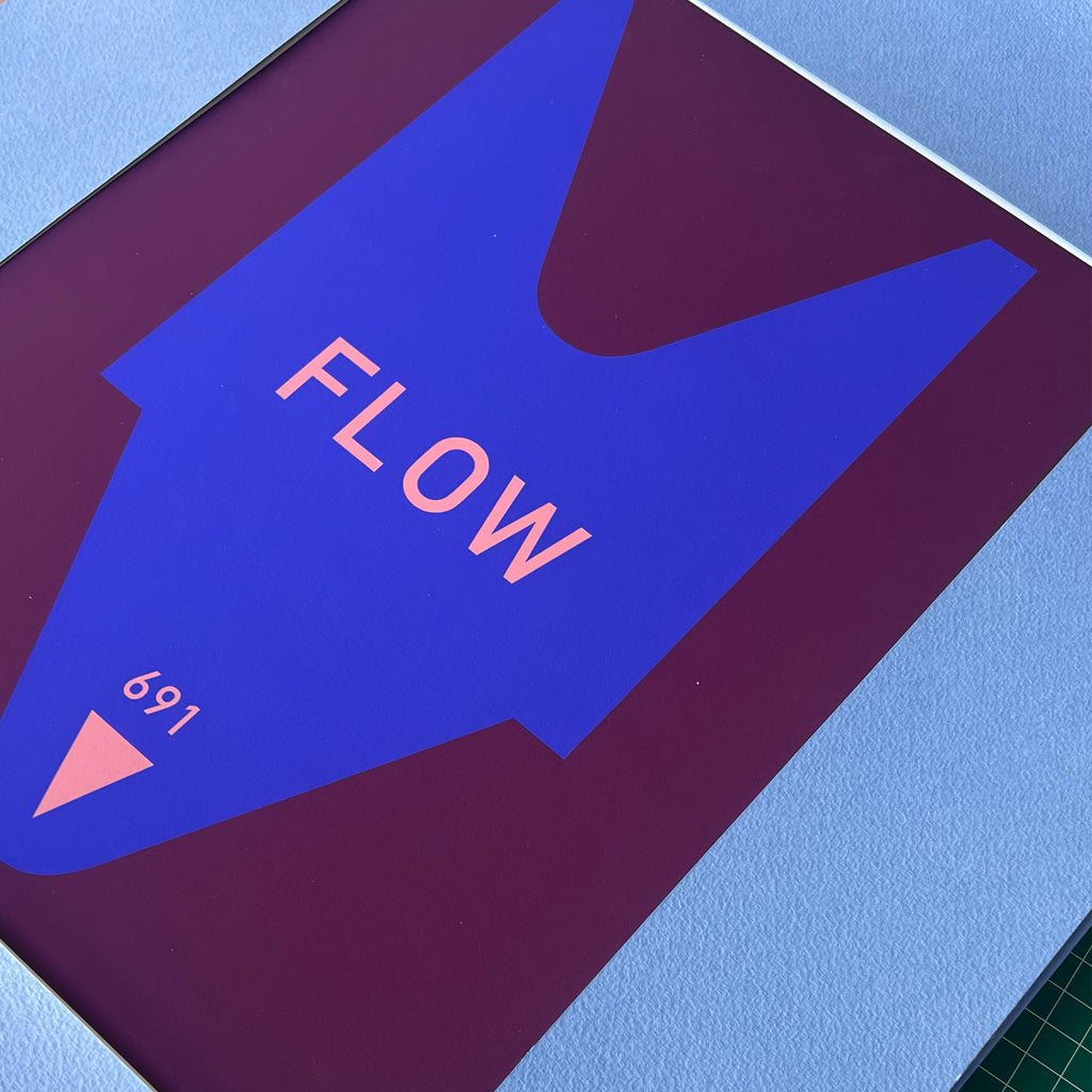 Limited edition ticket art print “Flow” co-created with Erika de la Vega for The Green Pickle.